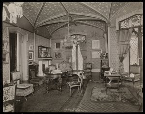 De salon van het Helen Gould landgoed (voormalige Jay Gould residentie) in Tarrytown, New York