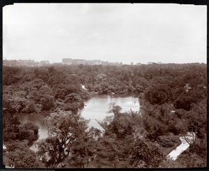 Uitzicht op Central Park vanaf het Plaza Hotel, 5th Avenue en 59th Street, New York, 1907