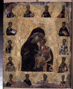 De Maagd van Tederheid met de Heiligen (De Maagd Eleousa) door Byzantine
