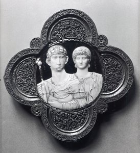 Camee met keizer Honorius (395-423) en zijn vrouw, Maria