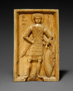 Icoon met Sint Demetrios, 950-1000 door Byzantine