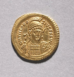 Solidus van Theodosius II en Valentinianus III