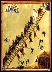 De hemelse ladder van Sint Johannes van Climacus door Byzantine
