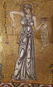 Gerechtigheid (detail) van interieurmozaïeken in de Basiliek van San Marco, 12e eeuw