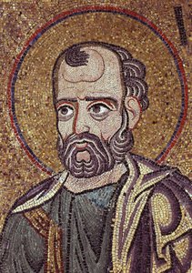 De profeet Jona (detail) van interieurmozaïeken in de St. Marks Basiliek, 12e eeuw door Byzantine Byzantine