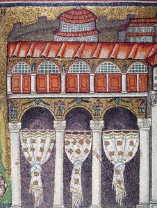 Linkervleugel van het Palazzo di Teodorico, 527-99 (detail)