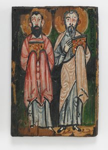 St. Mattheüs en St. Johannes, rechteromslag van het Washington Manuscript III door Byzantine School