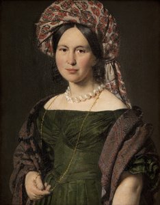 De vrouw van de kunstenaar met een tulband