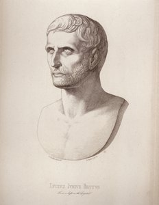 Portret van Lucius Junius Brutus, gegraveerd door B.Barloccini