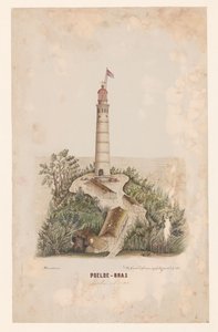 De Nieuwe Lichttoren van Poeloe-Bras, Sumatra door C.D. Wulf (signed by artist)