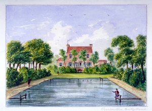 Mensen vissen in Peerless Pool, City Road, Finsbury, Londen, ca. 1800 door CH Matthews