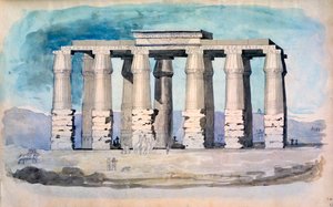Oud Egyptisch tempel, Egypte, 19e eeuw door CH Smith