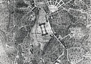 Stadskaart van Napels met Capodimonte (detail) door J.B. and Brown J. Rowbotham