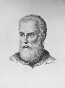 Portret van Annibale Caro (1507-1566), Italiaanse schrijver en dichter, gravure door Ado Fioroni (actief 1812-1833) naar tekening van Giovanni Battista Gigola (1767-1841)