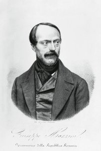 Portret van Giuseppe Mazzini (1805-1872), Italiaanse patriot, politicus, filosoof en journalist