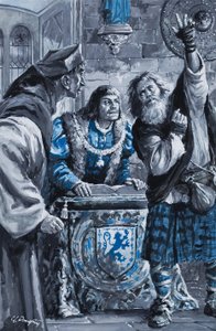 Koning Hendrik VII (gouache op papier) door C.L. Doughty