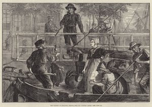 De toerist in Nederland, tol betalen op een Nederlandse kanaal door C.O. Murray