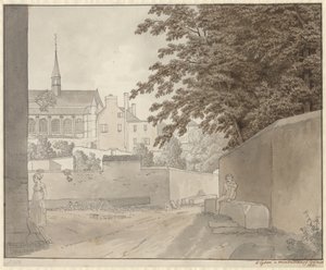 Bij de Saint-Martin kerk in Montmorency, ten noorden van Parijs, 10 juli 1812