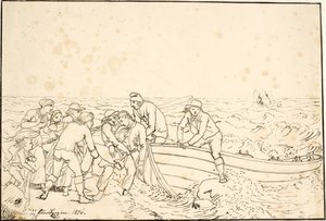 De vissers van Hornbæk door Christoffer Wilhelm Eckersberg