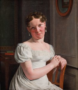 Julie Eckersberg, geboren Juel, de tweede vrouw van de kunstenaar door Christoffer Wilhelm Eckersberg