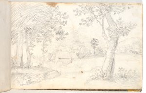 Landschap, naar grafisch voorbeeld? door Christoffer Wilhelm Eckersberg