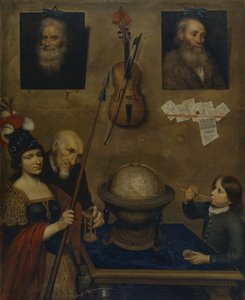 Motief uit Ludvig Holbergs "Jeppe op de Berg", III akte, 3e scène door Christoffer Wilhelm Eckersberg