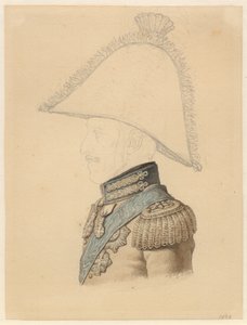 Portret van Frederik VI in Profiel naar Links