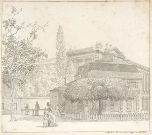 Restaurant Ledoyen bij Place de la Concorde nabij Champs-Élysées, Parijs door Christoffer Wilhelm Eckersberg