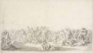 De roof van de Sabijnse maagden door Christoffer Wilhelm Eckersberg