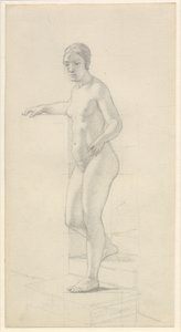 Staand vrouwelijk model door Christoffer Wilhelm Eckersberg