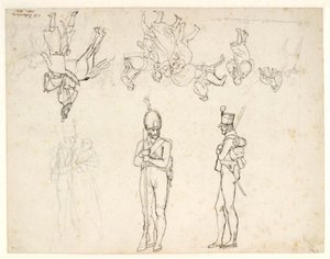 Ontwerp voor een Reeks Figuren in een Afbeelding van het Bombardement van Kopenhagen door Christoffer Wilhelm Eckersberg