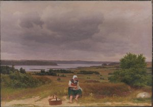 Uitzicht op het meer van Fure nabij Rudersdal, Noord-Seeland door Christoffer Wilhelm Eckersberg
