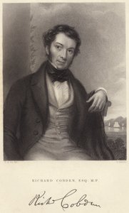 Richard Cobden, Esquire, M P (gravure) door C. A. du Val and Co.