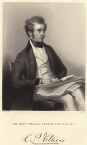 De Eerwaarde Charles Pelham Villiers, M P (gravure) door C. A. du Val and Co.
