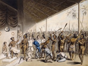 Een inheemse leider beveelt Europeanen ter dood te brengen door C. Bray