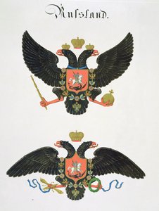 Wapens van de staat van het Keizerlijke Rusland, uit een collectie aquarellen gepubliceerd in Duitsland, c.1830-33 door C. Hildebrandt