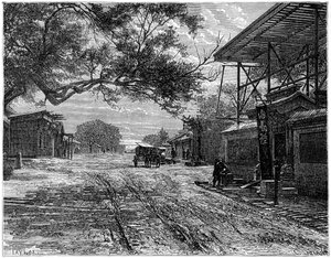De Franse Legatie, Peking, China, eind 19e eeuw door C. Laplante
