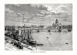 De rivier de Neva, Sint-Petersburg, 1879 door C. Laplante