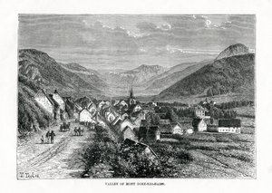 De vallei van Mont-Dore-les-Bains, Frankrijk, 19e eeuw