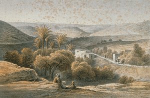 Omgeving van Nazareth in een ets door Schacher - Steinkopk J.F. Editore