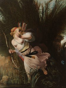 Pan en Syrinx door Cesar Boetius van Everdingen