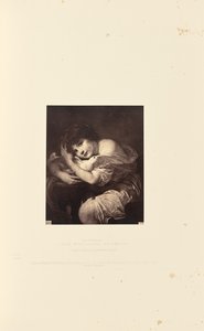 Meisje met de duif, door Greuze door Caldesi and Montecchi