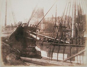 Zeilschepen in de haven, c.1845