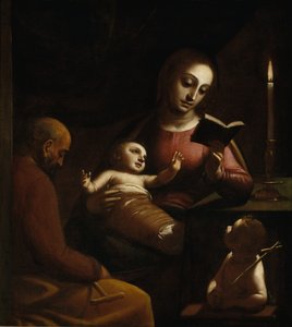 De Heilige Familie met Johannes de Doper als jongen, ca. 1578 door Cambiaso