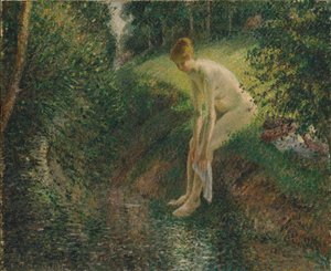 Bader in het Bos, 1895 door Camille Jacob Pissarro