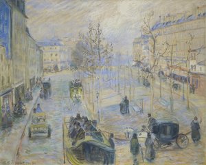 Boulevard Rochechouart door Camille Jacob Pissarro