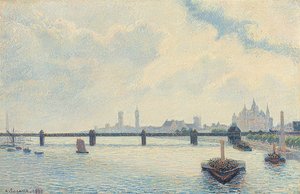 Charing Cross Bridge, Londen door Camille Jacob Pissarro