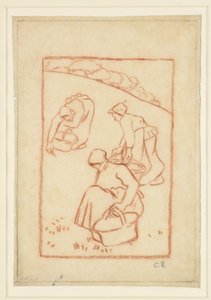 Compositorische studie voor "Vrouwen die het gras wieden"
