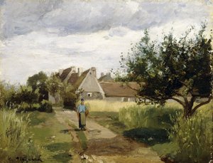 Ingang van een dorp, c.1863