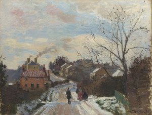 Fox Hill, Upper Norwood. 1870 door Camille Jacob Pissarro